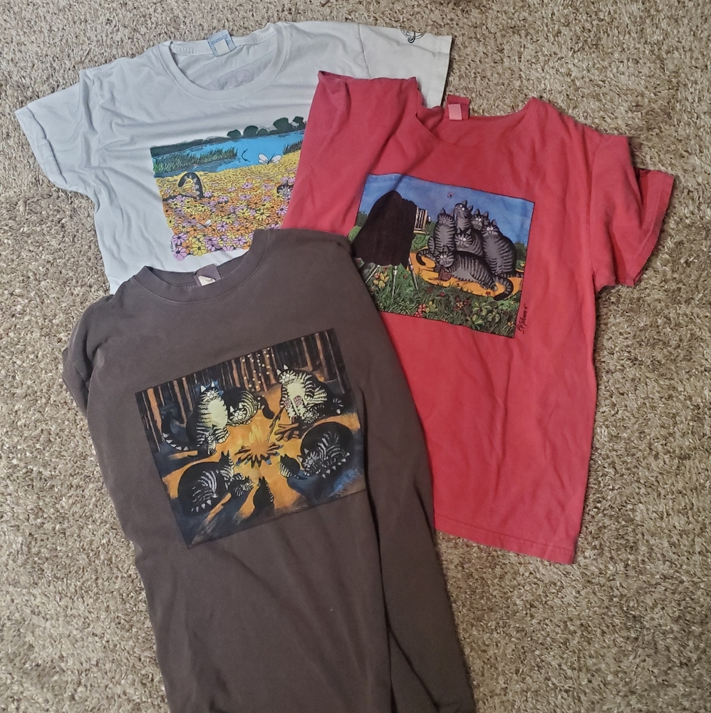 Vintage B. Kliban Cats Crazy Shirts Bundle
